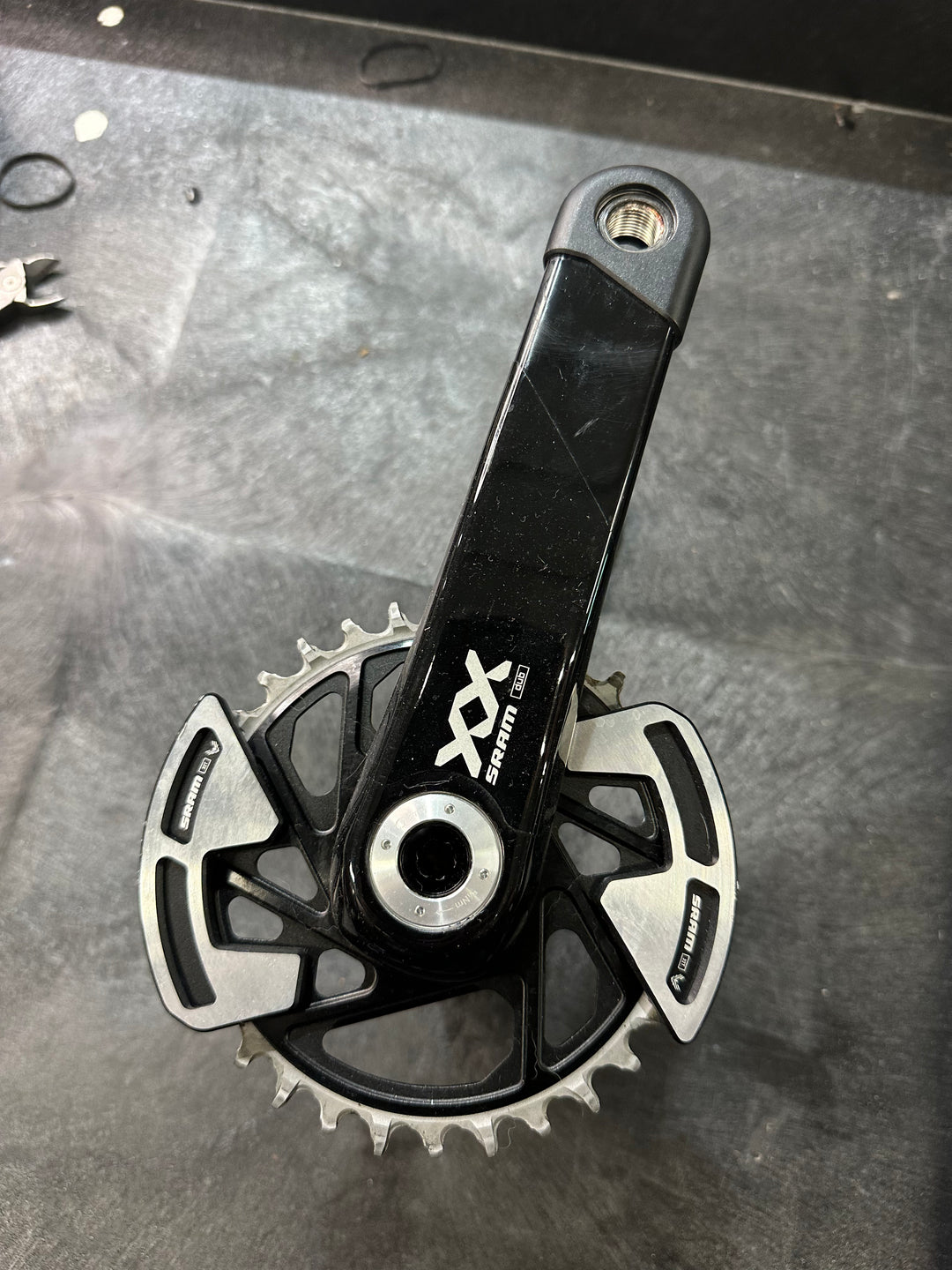 USED Sram XX Power Meter Dub Wide 165mm Crank / 32T Chainring / Bashguards