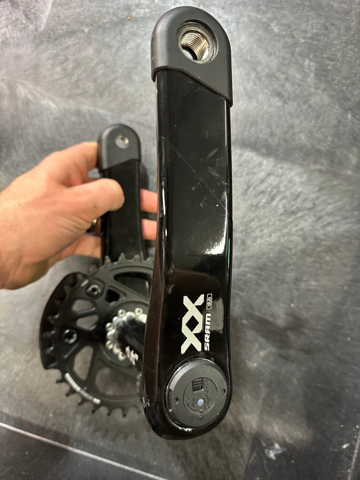 USED Sram XX Power Meter Dub Wide 165mm Crank / 32T Chainring / Bashguards