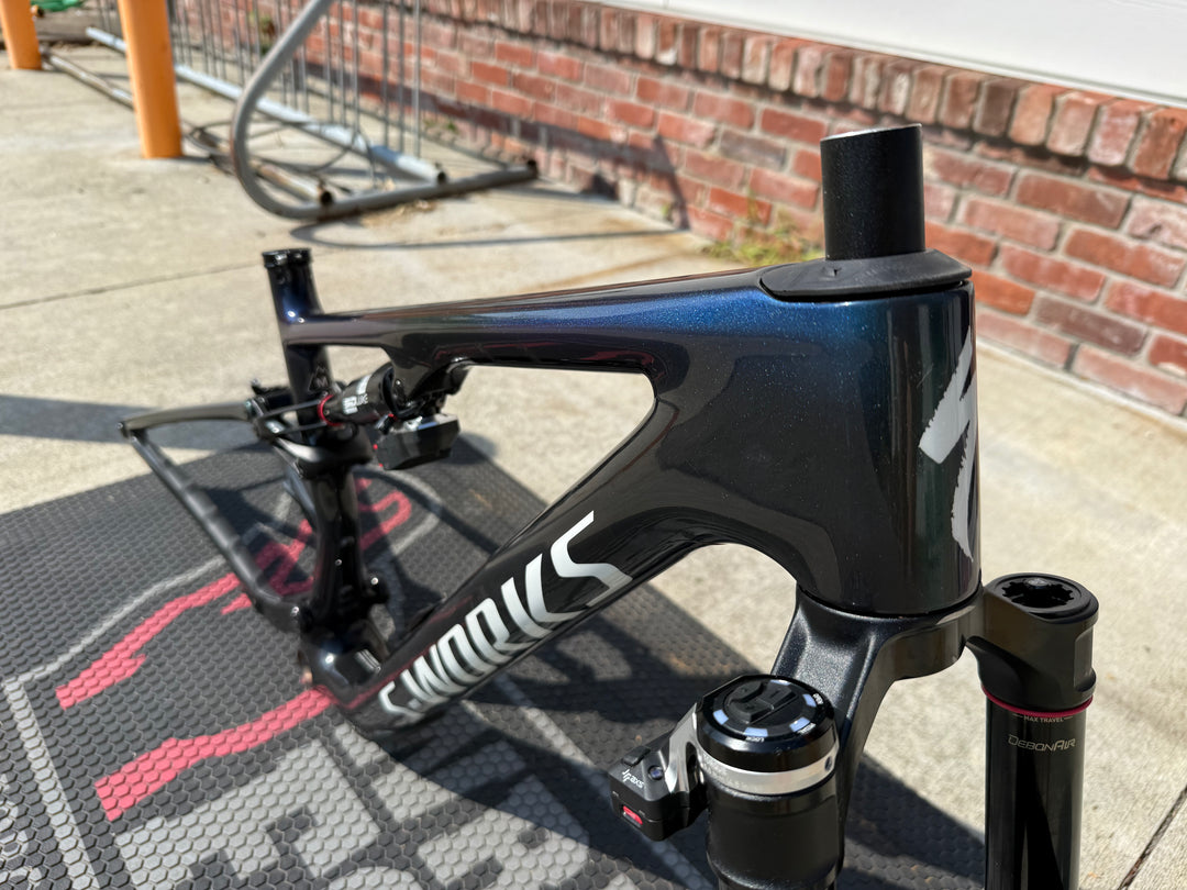 USED Specialized S-Works Epic 8 Frameset Flight Attendant Medium Blue / Green Specialized The Bicycle Station