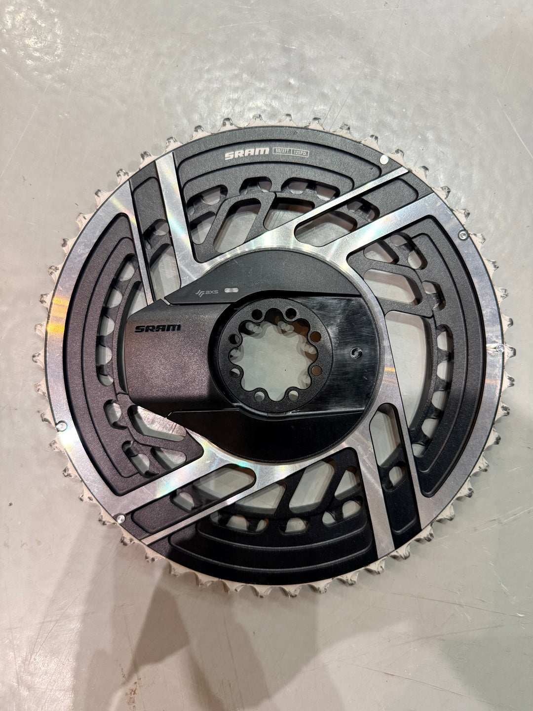 USED Sram Red AXS D1 Power Meter Spider with 50-37T Chainrings SRAM The Bicycle Station