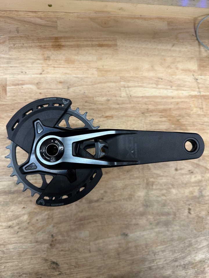 Take Off SRAM Crankset X0 Eagle V2 Q174 CL55 DUB MTB Wide 170mm Black 2-guards 32t T-Type (BB and BB DUB spacers are not included)