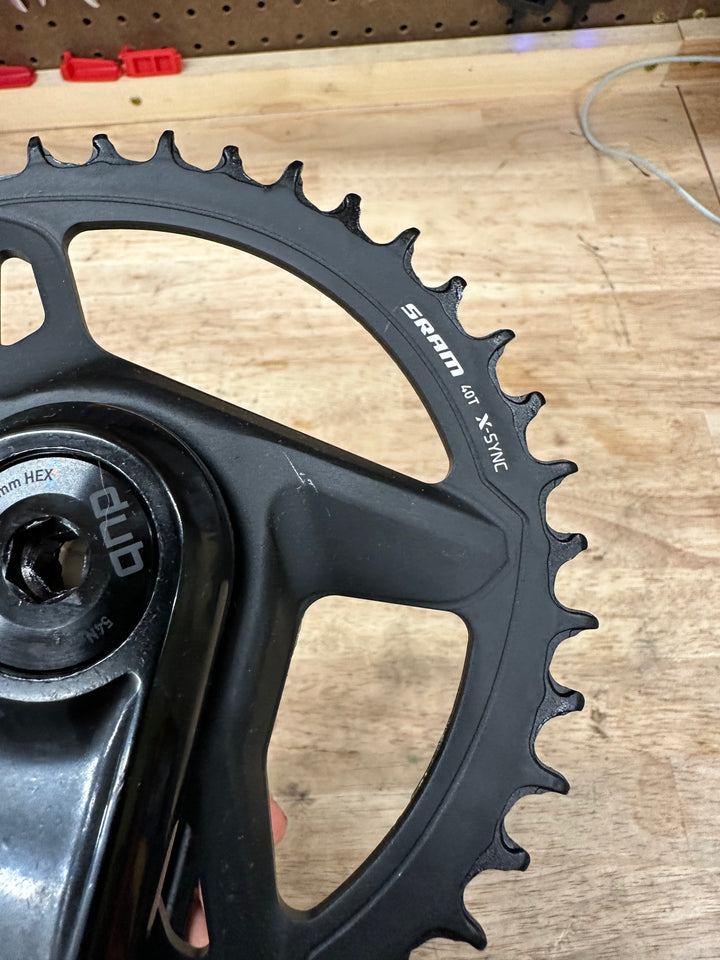 USED Sram Rival 172.5mm Dub Wide Crankset 40T