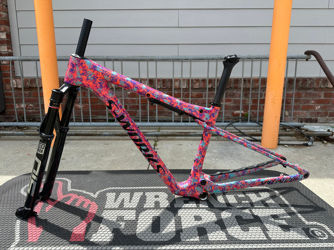 USED Specialized S-Works Epic World Cup Frameset Small Gloss Lagoon Blue / Purple Orchid / Blaze Impasto