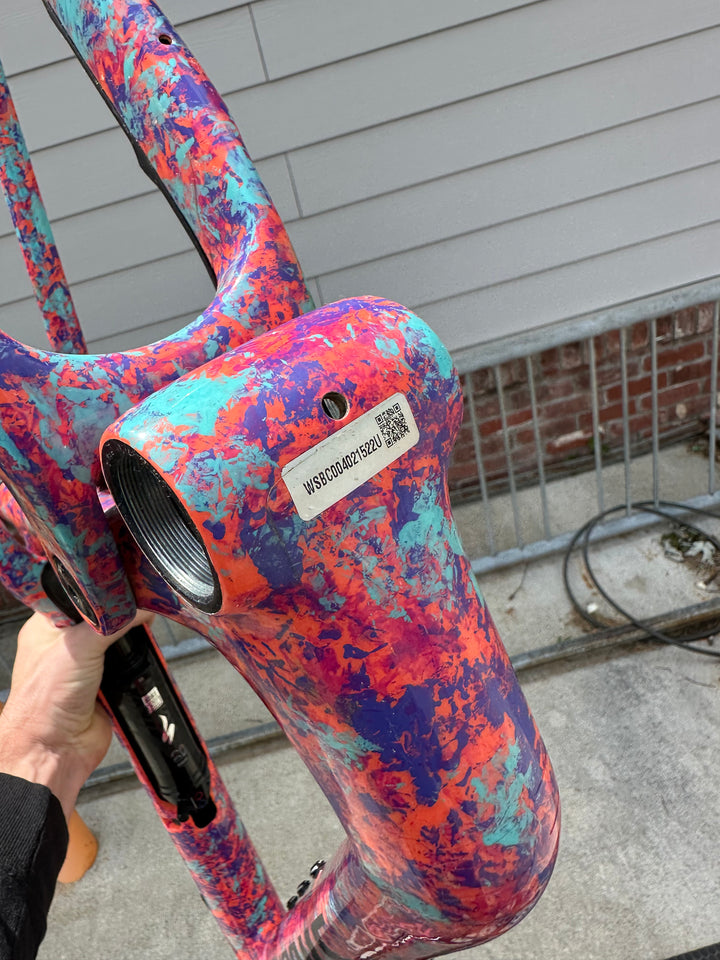 USED Specialized S-Works Epic World Cup Frameset Small Gloss Lagoon Blue / Purple Orchid / Blaze Impasto