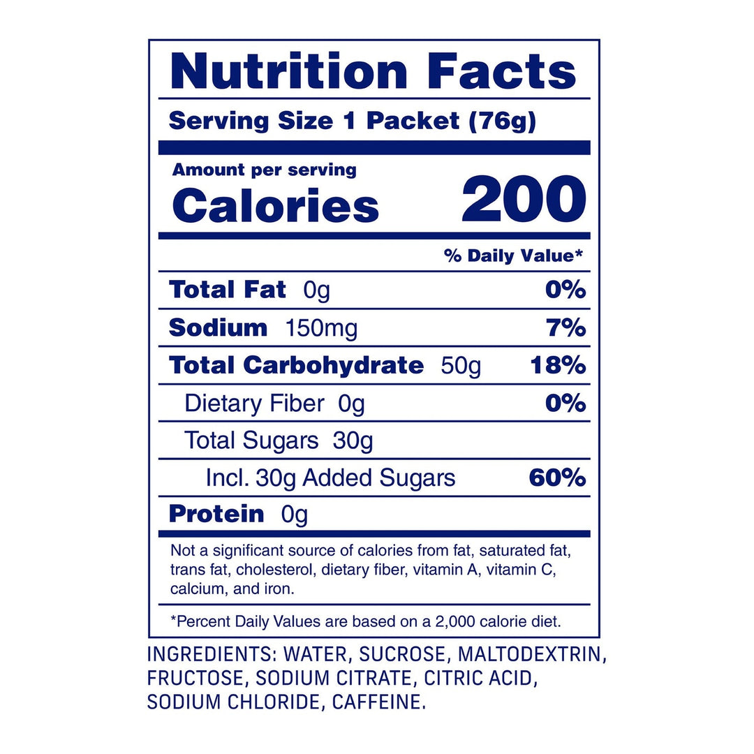Carbs Fuel Caffeinated Original 50g Energy Gels Single