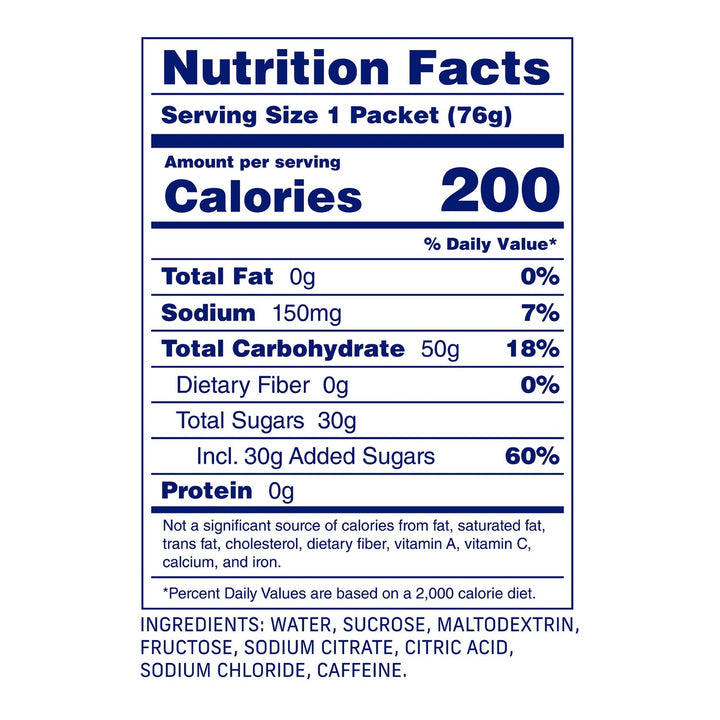 Carbs Fuel Caffeinated Original 50g Energy Gels Single