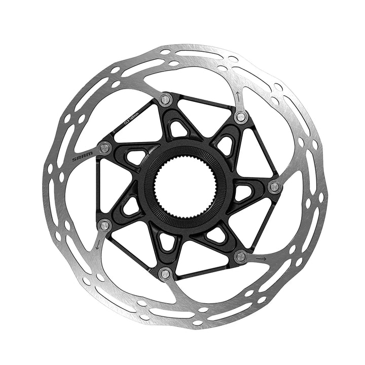 SRAM DISC ROTOR 160 C-LINE CL 2-PIECE ROUNDED w/LOCK RING SL/BK