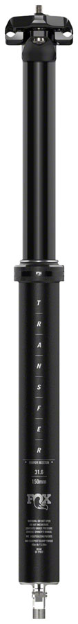 FOX Transfer Performance Elite Dropper Seatpost - 34.9 mm, 120 mm, Internal Routing, Anodized Black Fox The Bicycle Station
