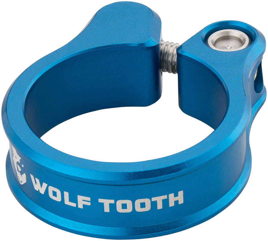 Wolf Tooth Seatpost Clamp 36.4mm Bolt-On Blue Wolf Tooth Components The Bicycle Station