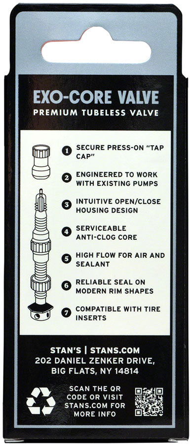 Stan's Tubeless Exo-Core Valves Tall Stan's No Tubes The Bicycle Station