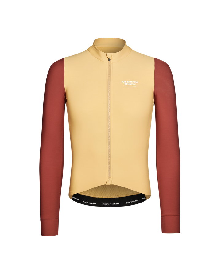 Pas Normal Men's Mechanism Long Sleeve Jersey - Camel / Marron Pas Normal Studios The Bicycle Station