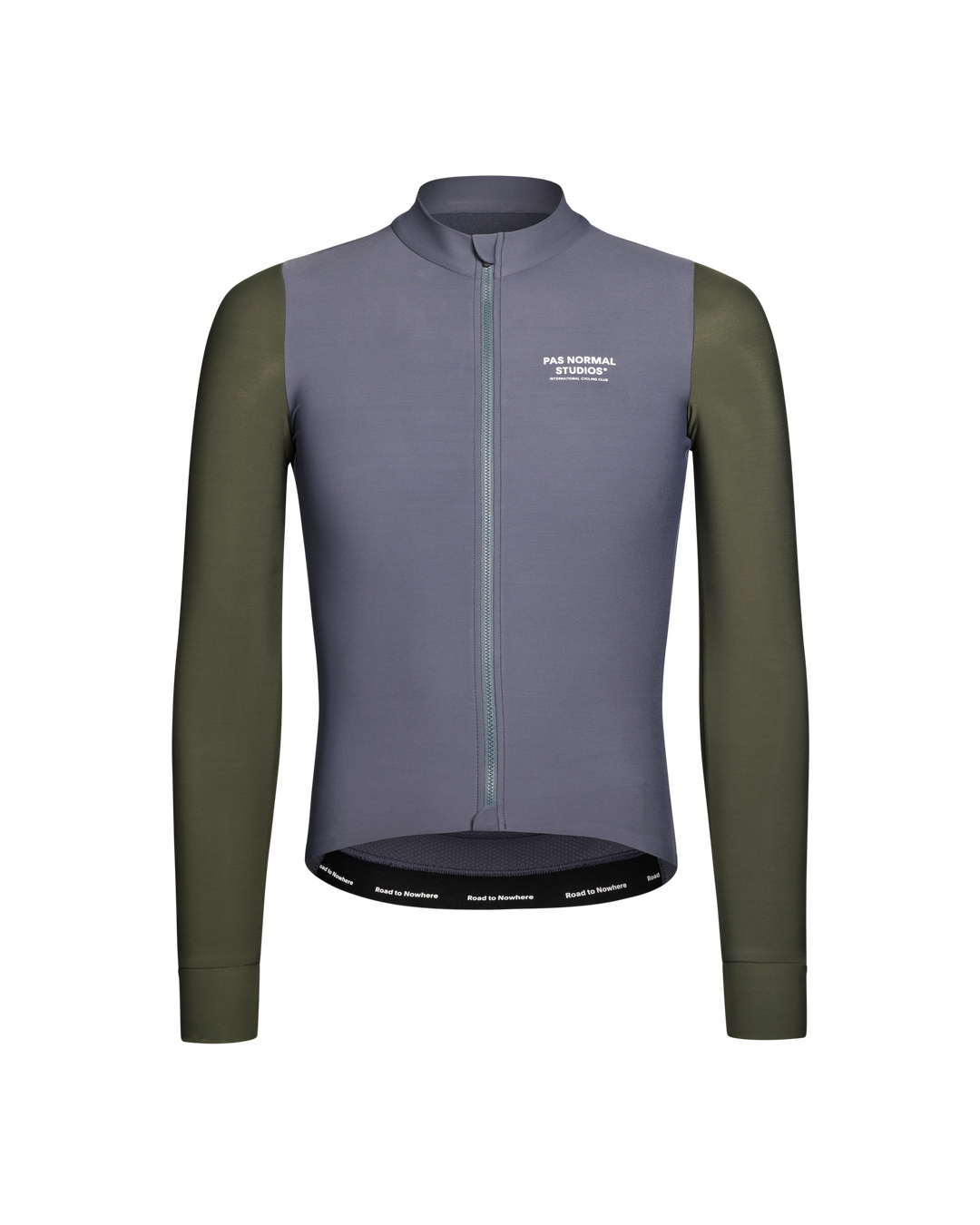 Pas Normal Men's Mechanism Long Sleeve Jersey - Steel / Dark Olive Pas Normal Studios The Bicycle Station