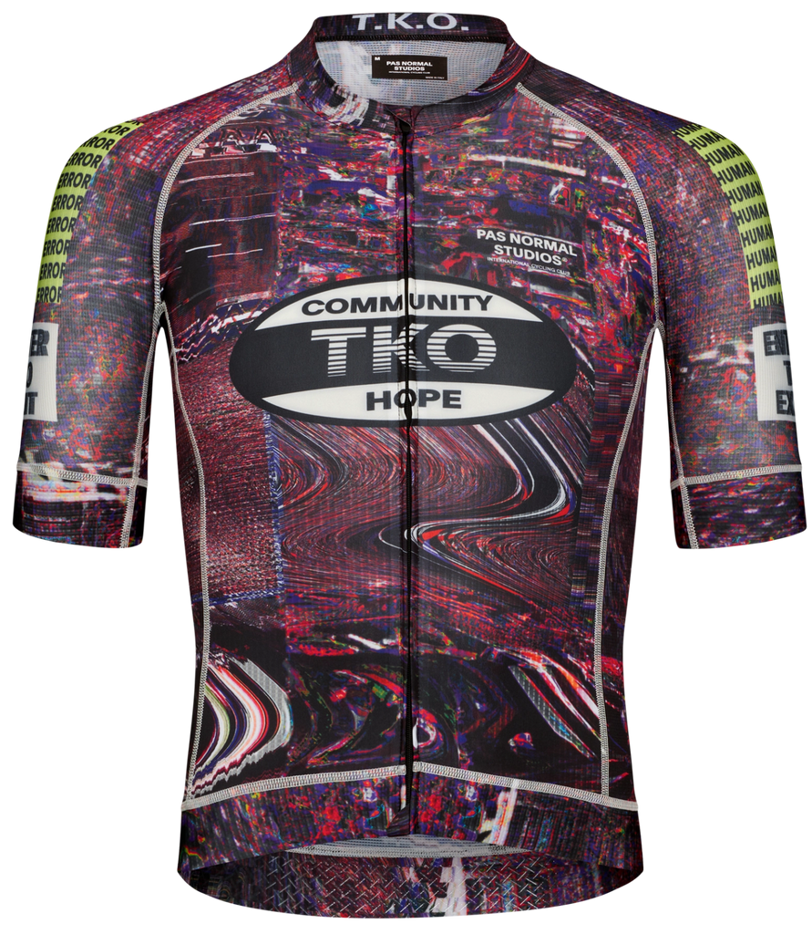 ウェア Pas Normal Studios T.K.O. Mechanism Pro Pas Normal Men's T.K.O. Mechanism Jersey - Human Error Pink