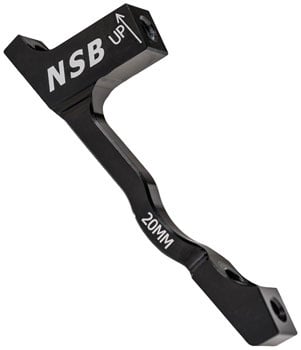 North Shore Billet Brake Adaptor - +20mm, 180mm Post Mount to 200mm Rotor, Black