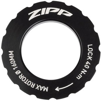 Zipp Center-Lock Disc Lock Ring - Zipp Logo, Sold Each, for Rotors up to 160mm