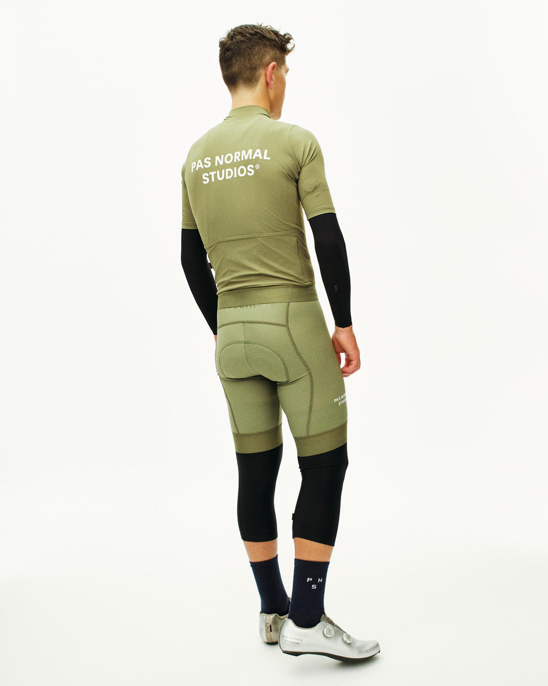 Pas Normal Men's Essential Bib - Light Olive Pas Normal Studios The Bicycle Station