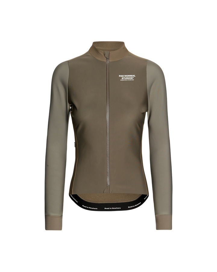 Pas Normal Women's Mechanism Thermal Long Sleeve Jersey Earth / Dark Stone X-Small Pas Normal Studios The Bicycle Station