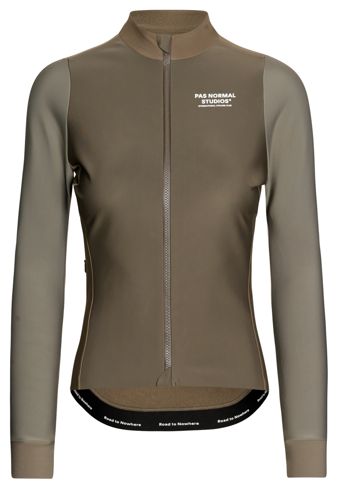 Pas Normal Studios Women's Mechanism Thermal Long Sleeve in Earth – Dark Stone, front view