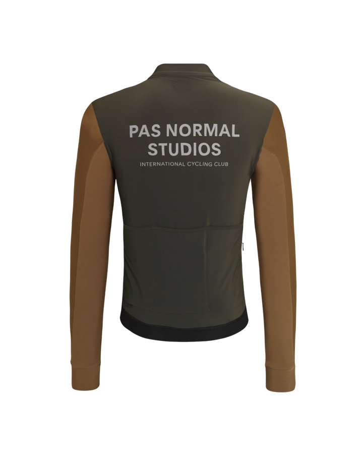 Men's Mechanism Thermal Long Sleeve Jersey - Dark Olive / Army Brown