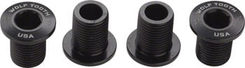 Wolf Tooth Set of Chainring Bolts for 104 x 30T Rings (10 mm long) 4-Pieces, Black