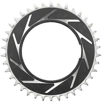 SRAM XX SL Eagle T-Type Thread Mount Chainring - 38t, 12-Speed, Thread Mount  (For XX SL PM Spider), 3mm Offset, Aluminum, Black/Silver