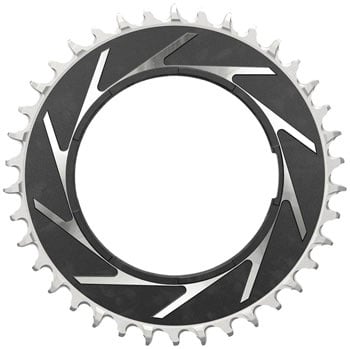 SRAM XX SL Eagle T-Type Thread Mount Chainring - 38t, 12-Speed, Thread Mount  (For XX SL PM Spider), 3mm Offset, Aluminum, Black/Silver