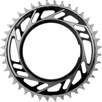 SRAM RED XPLR X-Sync Thread Mount Chainring - 46t, 12/13-Speed, Thread Mount (For RED XPLR AXS PM Spider), 6.5mm Offset, Black/Silver, E1