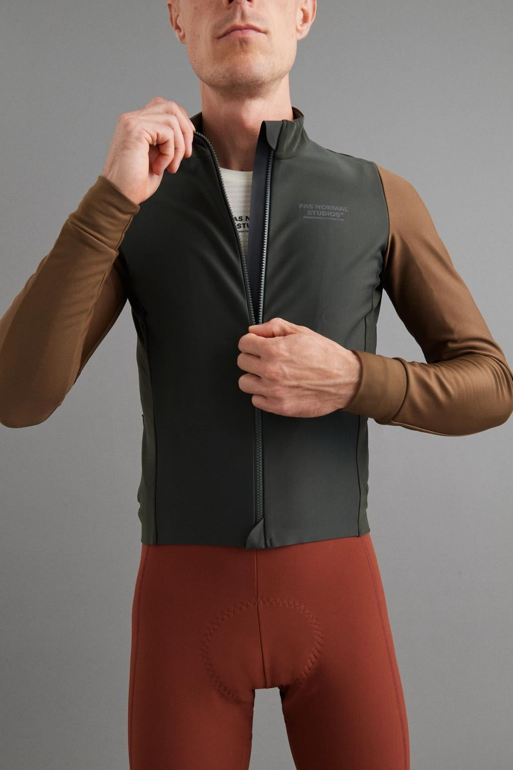 Men's Mechanism Thermal Long Sleeve Jersey - Dark Olive / Army Brown