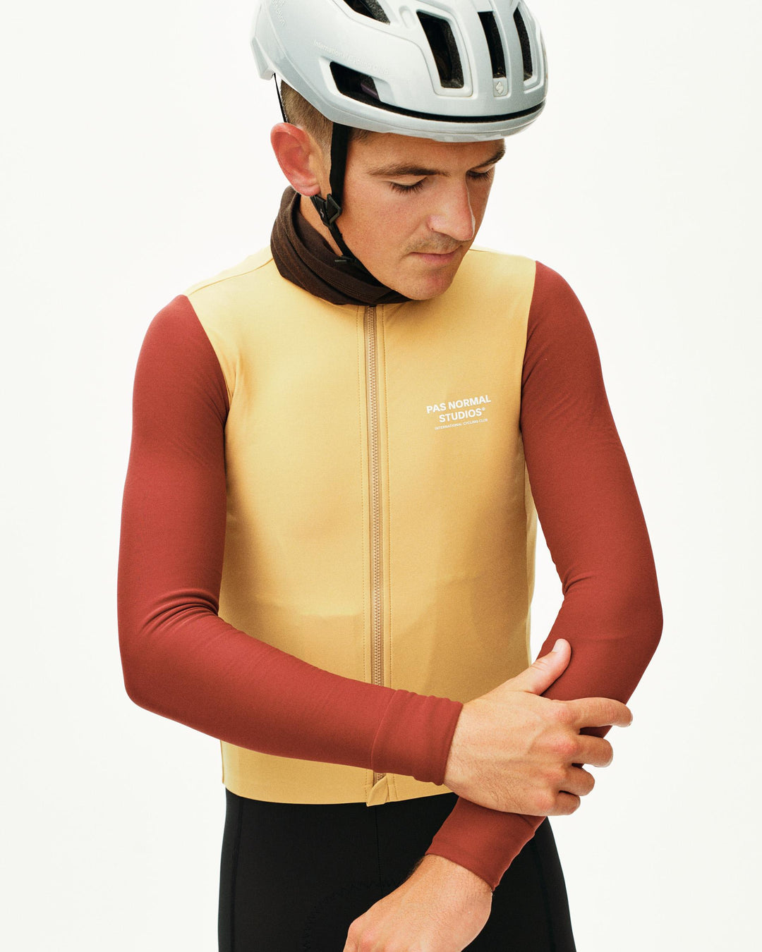 Pas Normal Men's Mechanism Long Sleeve Jersey - Camel / Marron Pas Normal Studios The Bicycle Station
