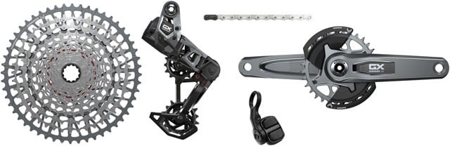 Sram GX T-Type Eagle Transmission Groupset - 165mm Crank, 32t Chainring, AXS POD Controller, 10-52t Cassette, Rear Derailleur, Chain