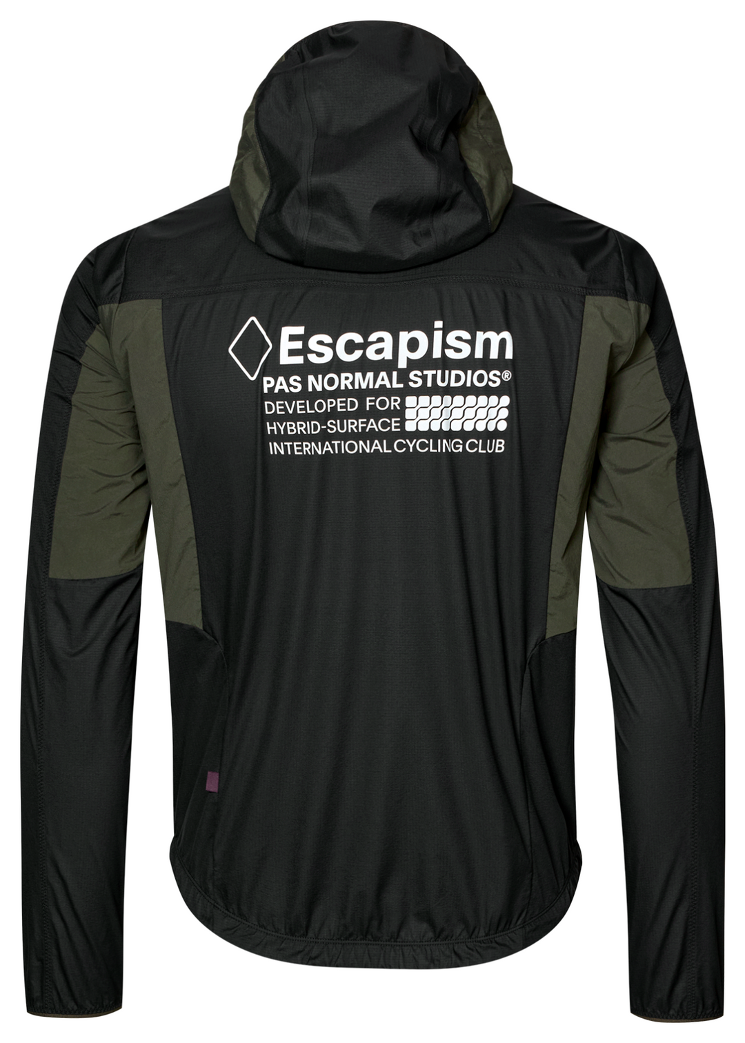 Pas Normal Studios Men's Escapism Hooded Lightweight Jacket Black - back