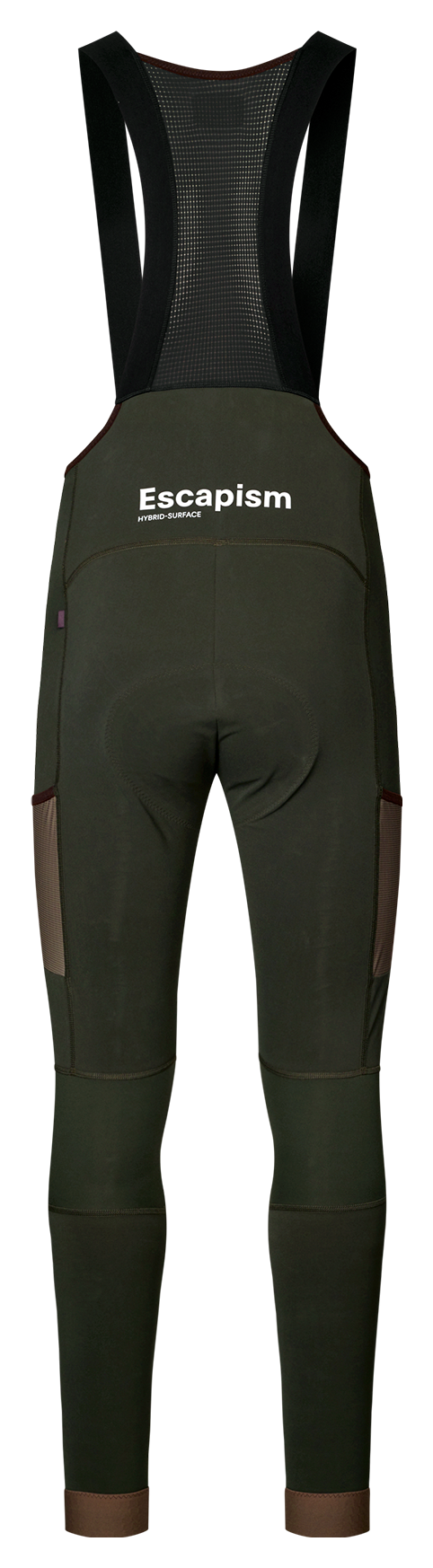 Pas Normal Studios Men's Escapism Long Cargo Bibs Dark Olive - back