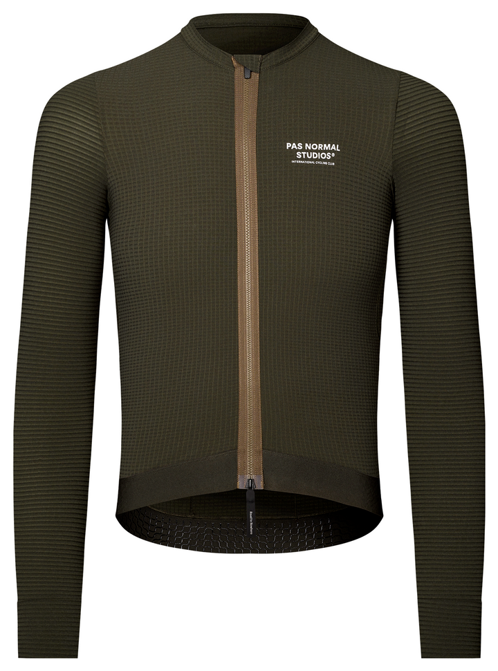 Pas Normal Studios Men's Escapism Long Sleeve Jersey Dark Olive - front