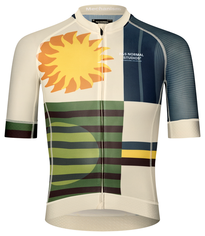 Pas Normal Studios Men's Mechanism Jersey AOP International Sand - front