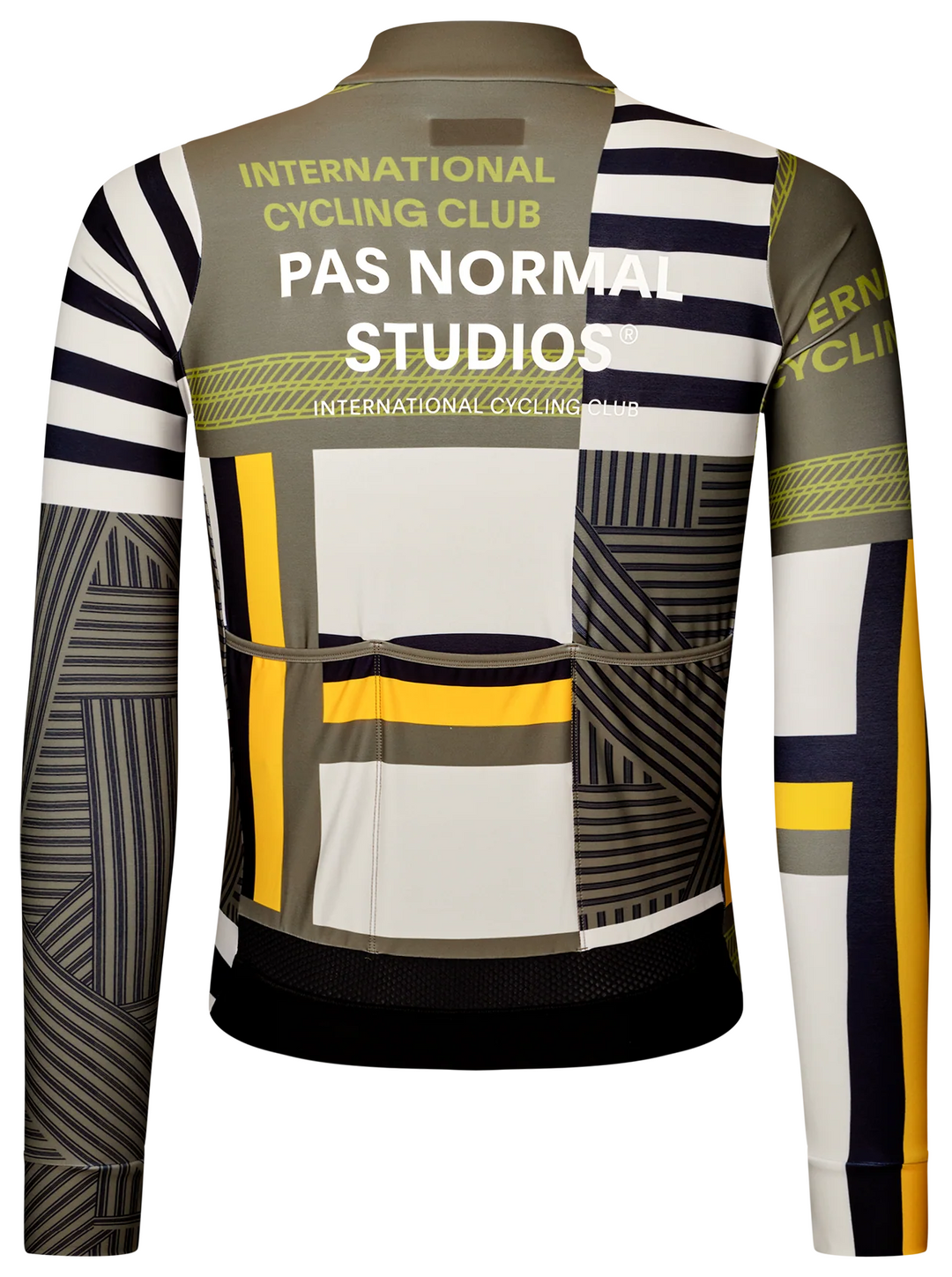 Pas Normal Studios Men's Mechanism Long Sleeve Jersey AOP International Sand - back