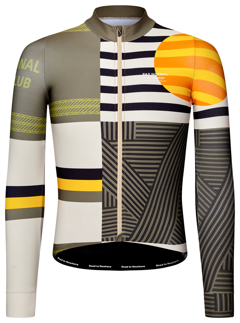 Pas Normal Studios Men's Mechanism Long Sleeve Jersey AOP International Sand - front