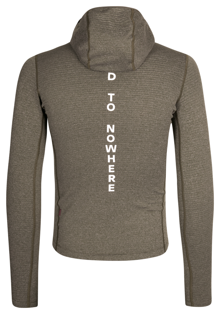Pas Normal Studios Men's Thermal Hooded Windproof Baselayer Dark Stone back