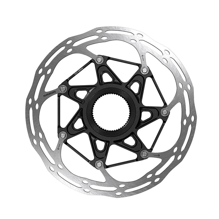 SRAM DISC ROTOR 160 C-LINE CL 2-PIECE ROUNDED w/LOCK RING SL/BK