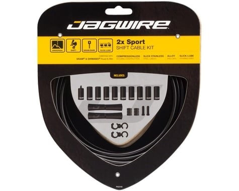 Jagwire 2x Sport Shift Cable Kit SRAM/Shimano, Black