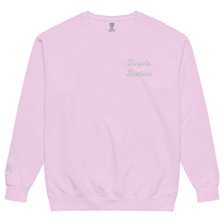 Bicycle Station Embroidered Crewneck Sweatshirt The Bicycle Station The Bicycle Station