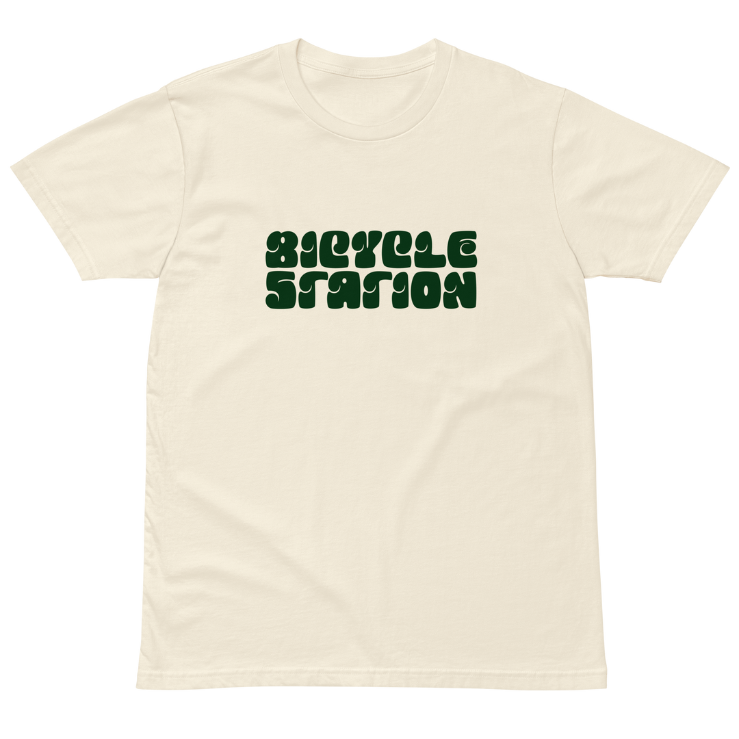 Bicycle Station Green Print Tee The Bicycle Station The Bicycle Station
