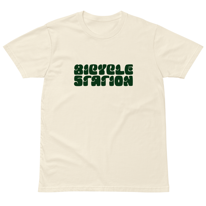 Bicycle Station Green Print Tee The Bicycle Station The Bicycle Station